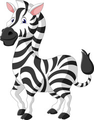 Naklejka na ściany i meble Cute zebra cartoon of illustration 