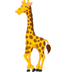 Obraz premium Ładny żyrafa kreskówka ilustracji