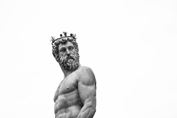 Fototapeta na wymiar Nettuno statue, Piazza della Signoria, Florence, Italy
