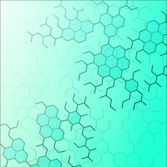 Set of digital backgrounds for dna molecule structure vector illustration