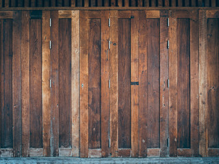 A classic brown wooden doors