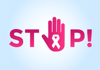 Stop cancer medical poster concept