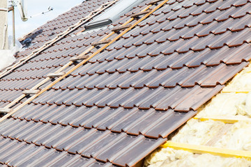 renovation of a brick tiled roof