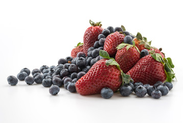 Obraz premium blueberry and strawberry