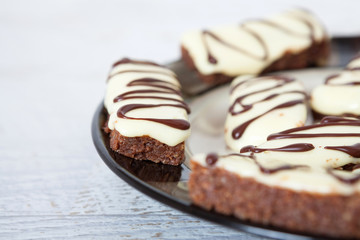 Chocolate Biscuit With Whipped Topping
