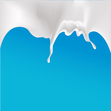 milk splash at the top of the design - vector illustration