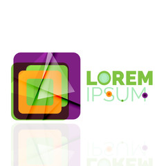 Logo, abstract geometric business icon