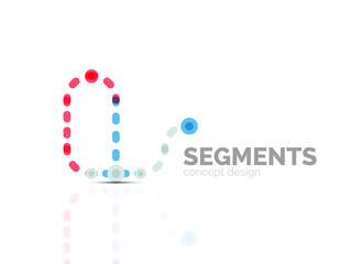 Vector outline minimal abstract geometric logo