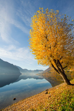 Idro lake in autumn, Brescia