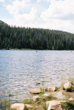 Canoeing in the Uinta mountains, Utah, USA