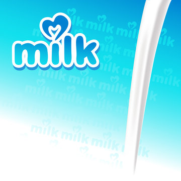 vector design with pouring  milk and text