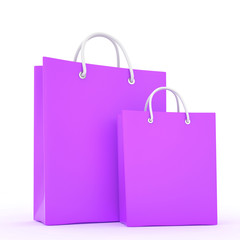 Paper Shopping Bags isolated on white background