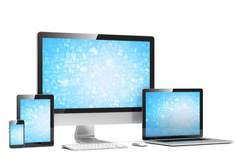 Ultimate web design, laptop, smartphone, tablet, computer, display