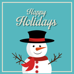 Merry christmas colorful card design