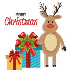Merry christmas colorful card design