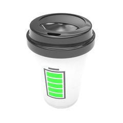 Coffee to go on white