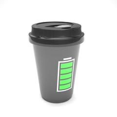 Coffee to go on white