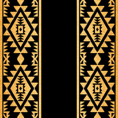 Gold and black ethnic background