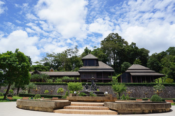 5th king's throne  reproduce and public garden in ranong province, thailand