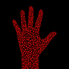 Obraz premium Abstract hand. Vector illustration. Eps 10