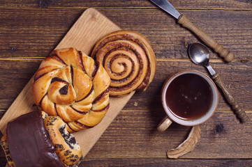 Sweet buns and coffee