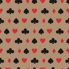 casino cards seamless background