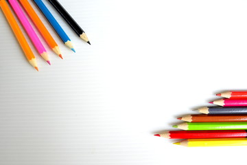 Colorful Pencils with blank space