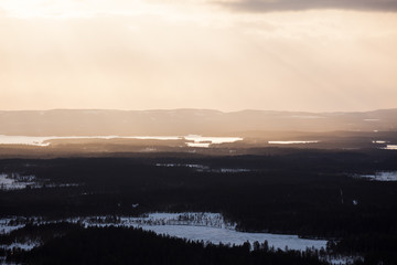 Lapland landscape aerial