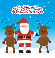 Merry christmas colorful card