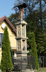  Old Wayside shrine in Wieliczka near Cracow. Poland