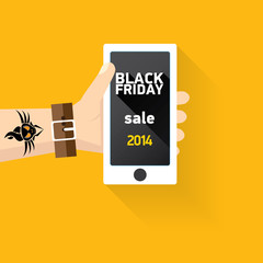 black friday online sale concept illustration