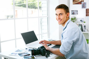 Concept for professional photographer in office