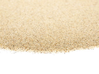 pile desert sand isolated on white background