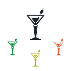 Glass of martini icon