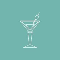 Glass of martini icon