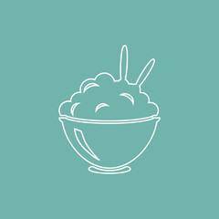 Mashed potatoes in bowl icon