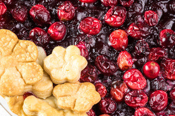 Homemade cranberry pie.