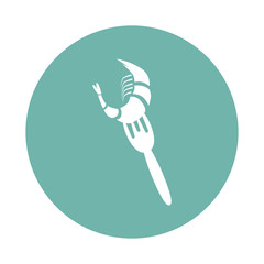 Shrimp on a fork icon