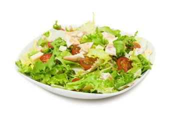mediterranean salad isolated on white background