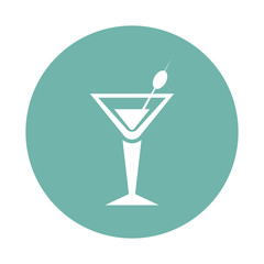 Glass of martini icon