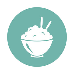 Mashed potatoes in bowl icon