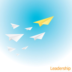 paper airplane in  sky