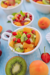 Fruit salad - diet, healthy breakfast, weight loss concept