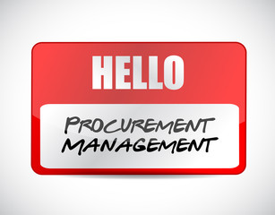 Procurement Management name tag sign concept