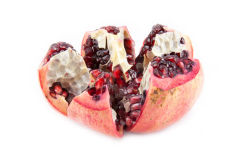 Juicy pomegranate fruit isolated