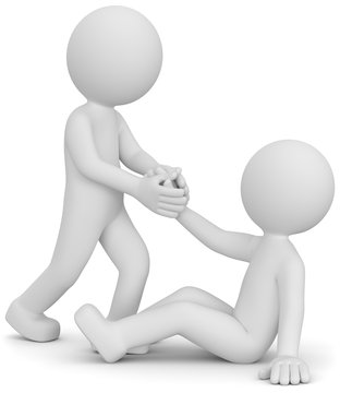recommend clip art: weisse 3d Männchen Hilfestellung