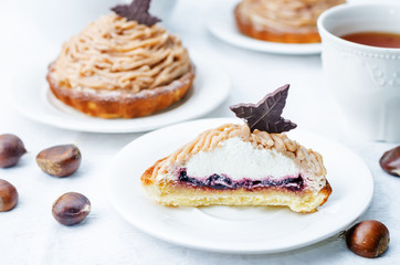 chestnut cake Mont Blanc
