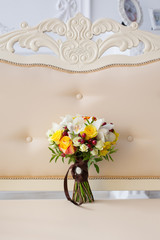 bridal bouquet in an interior