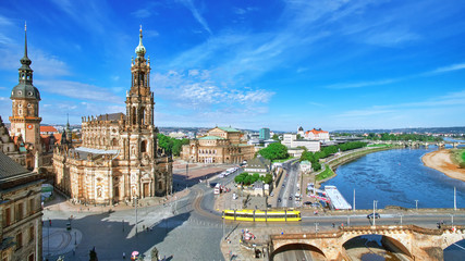 Old Town and of Katholische Hofkirche,Opera Semperoper, Dresden,