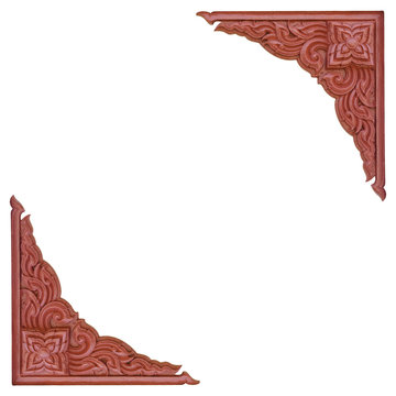 Thai decorative pattern isolated on white background